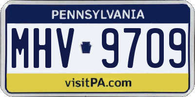 PA license plate MHV9709