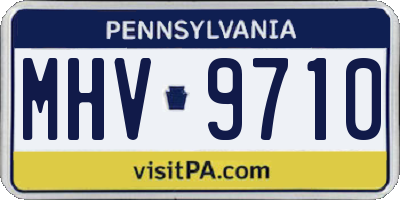 PA license plate MHV9710