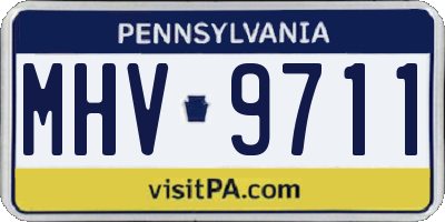 PA license plate MHV9711