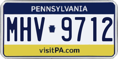 PA license plate MHV9712