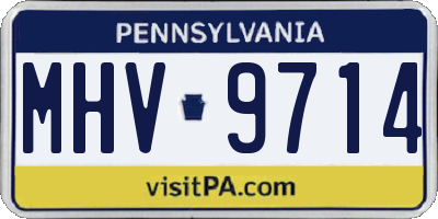 PA license plate MHV9714