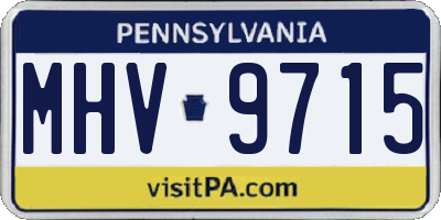 PA license plate MHV9715