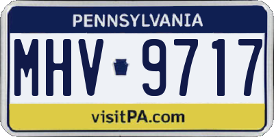 PA license plate MHV9717