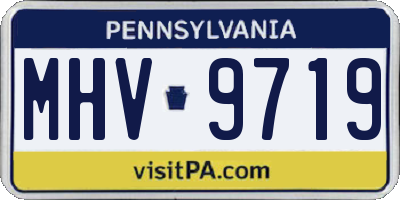 PA license plate MHV9719