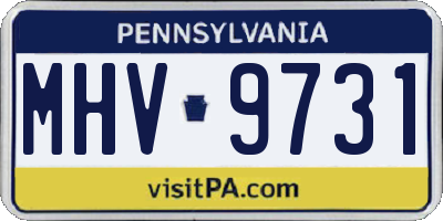 PA license plate MHV9731