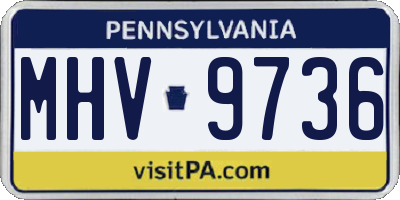 PA license plate MHV9736