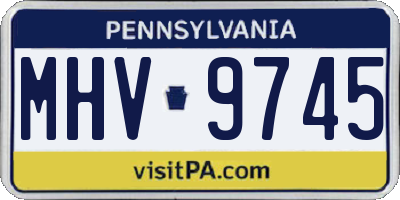 PA license plate MHV9745
