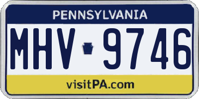 PA license plate MHV9746