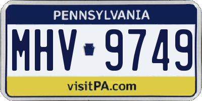 PA license plate MHV9749