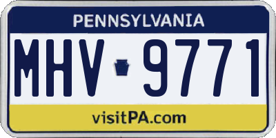 PA license plate MHV9771