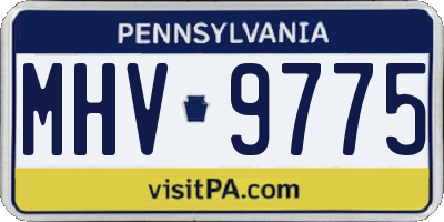 PA license plate MHV9775
