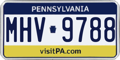 PA license plate MHV9788
