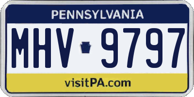 PA license plate MHV9797