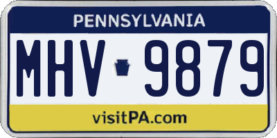PA license plate MHV9879