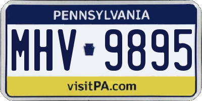 PA license plate MHV9895