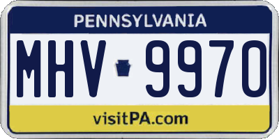 PA license plate MHV9970