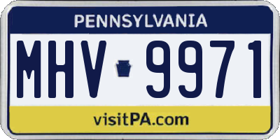 PA license plate MHV9971