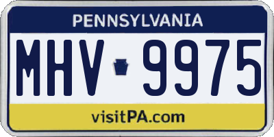 PA license plate MHV9975