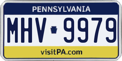 PA license plate MHV9979