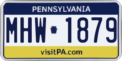 PA license plate MHW1879