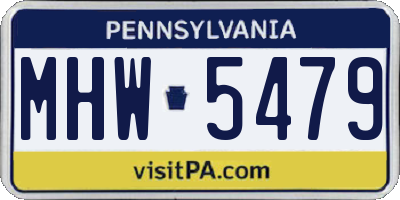 PA license plate MHW5479