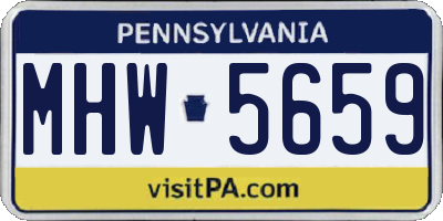 PA license plate MHW5659