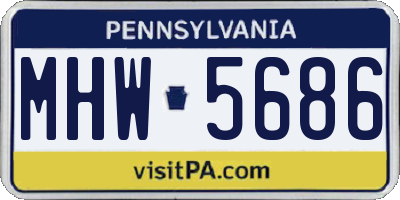 PA license plate MHW5686