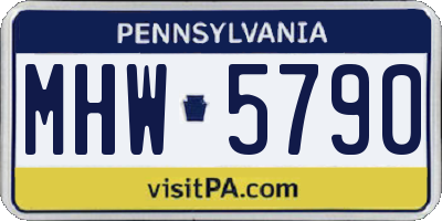 PA license plate MHW5790