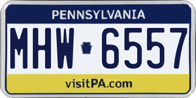 PA license plate MHW6557