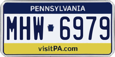 PA license plate MHW6979