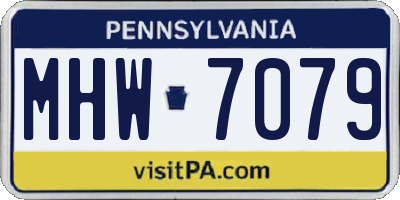 PA license plate MHW7079