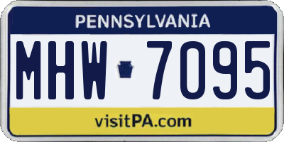 PA license plate MHW7095