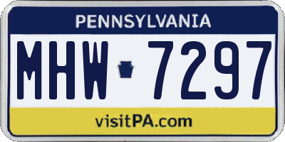 PA license plate MHW7297