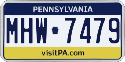PA license plate MHW7479