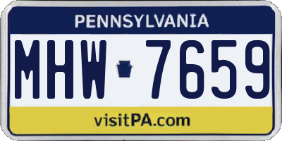 PA license plate MHW7659