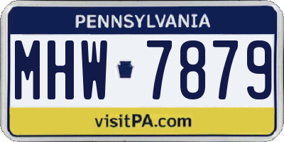 PA license plate MHW7879