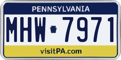 PA license plate MHW7971