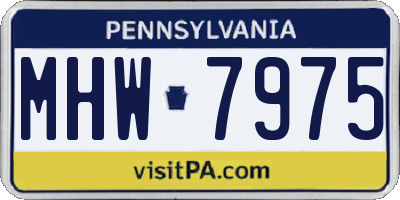 PA license plate MHW7975