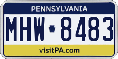 PA license plate MHW8483