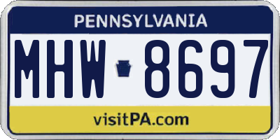 PA license plate MHW8697