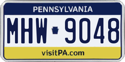 PA license plate MHW9048