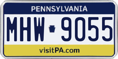 PA license plate MHW9055