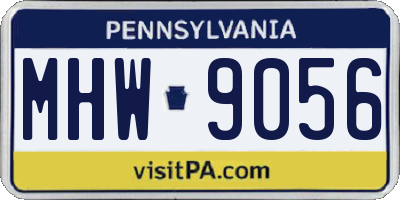 PA license plate MHW9056
