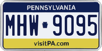 PA license plate MHW9095
