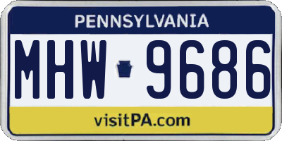 PA license plate MHW9686