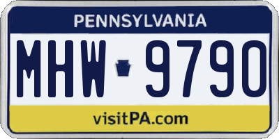 PA license plate MHW9790