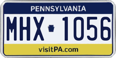 PA license plate MHX1056
