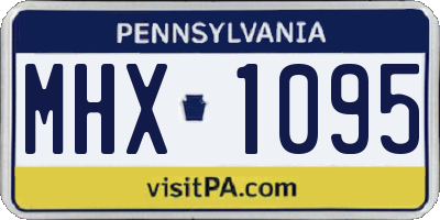 PA license plate MHX1095