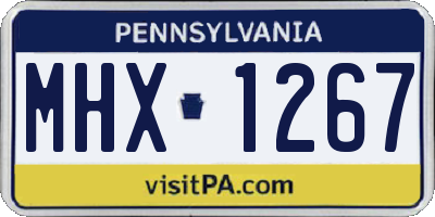 PA license plate MHX1267