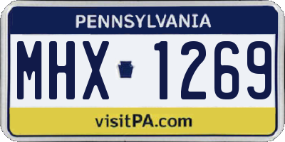 PA license plate MHX1269